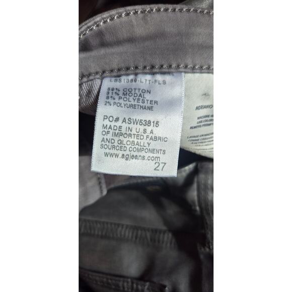 AG Adriano Goldschmied The Legging Ankle Super Skinny Gray Coated 27 R - Picture 5 of 7